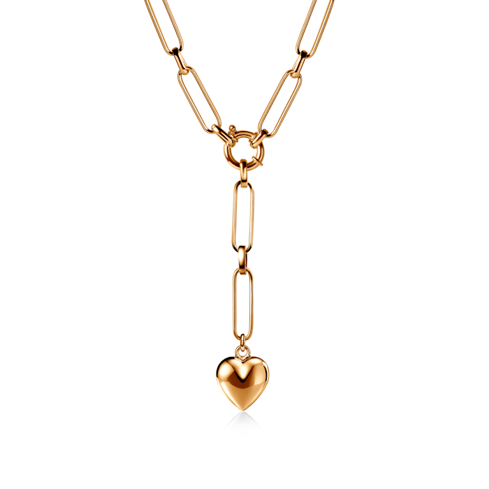SAVICKI heart necklace: gold-plated silver