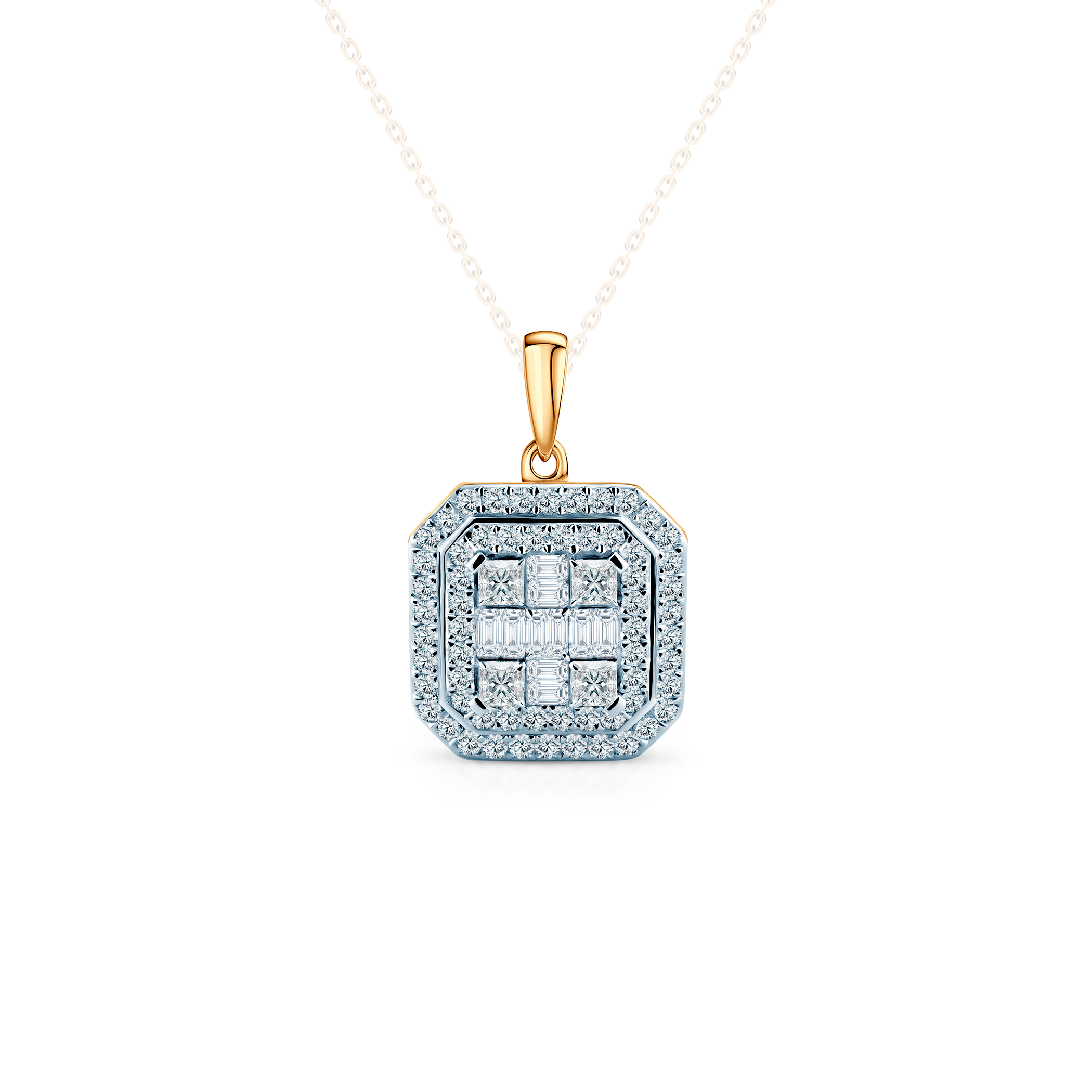 SAVICKI pendant: two-tone gold, diamonds