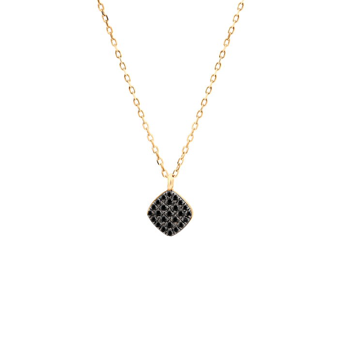 SAVICKI necklace: gold, black diamonds