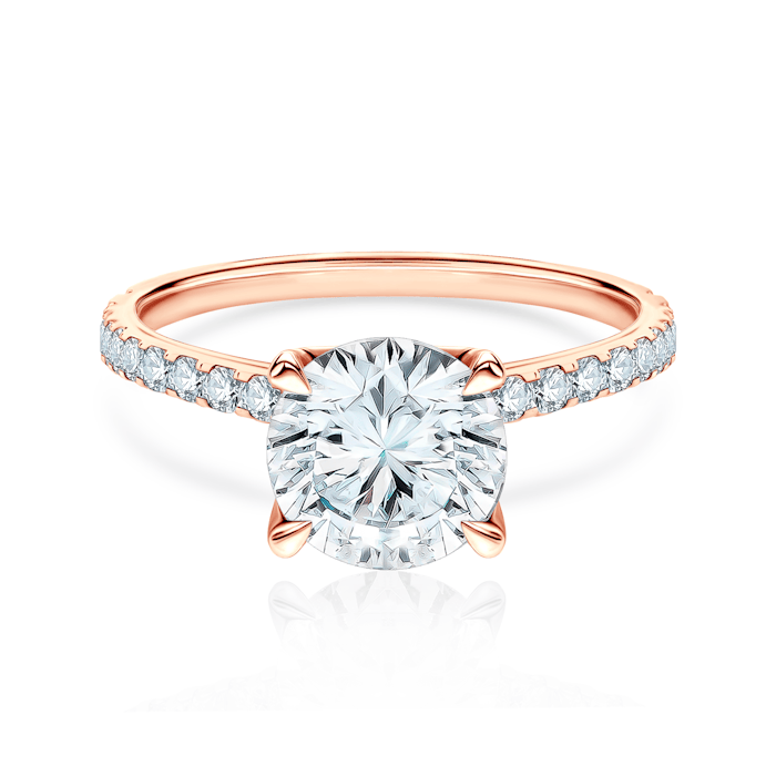 hare Your Love engagement ring: rose gold, lab-grown diamond