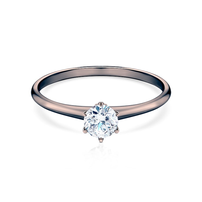 The Journey eljegyzési gyűrű: fekete arany és gyémánt