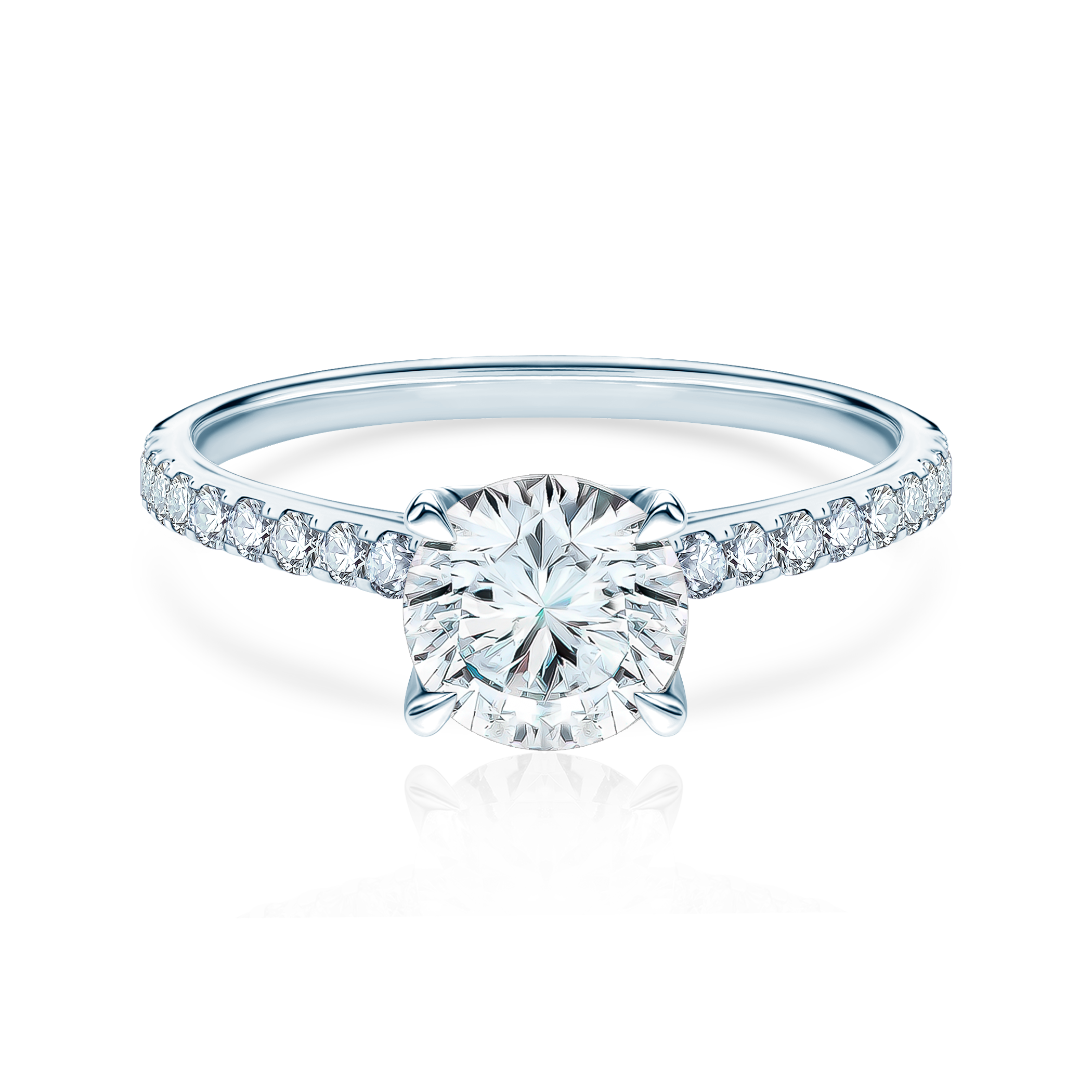 hare Your Love engagement ring: white gold, lab-grown diamond