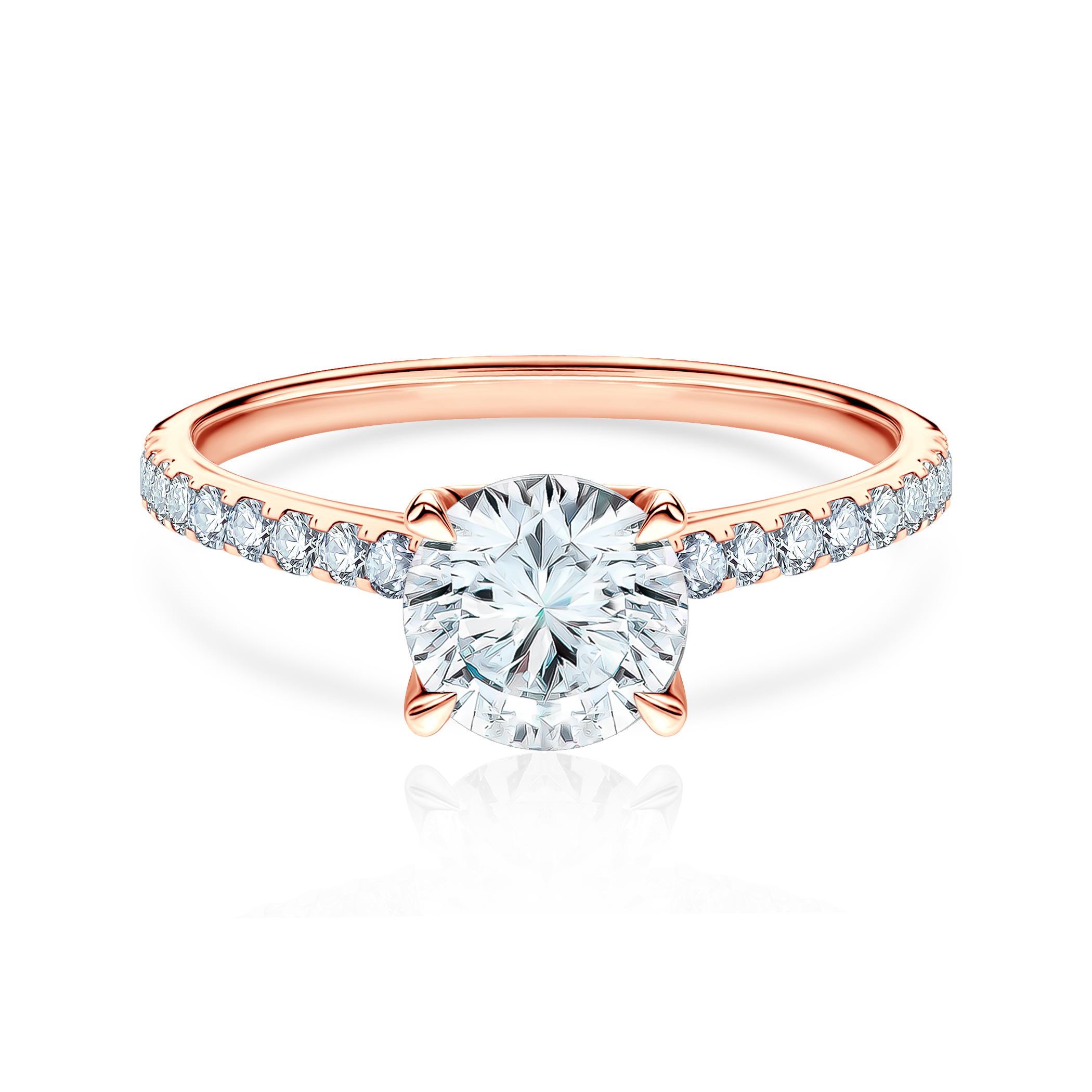 hare Your Love engagement ring: rose gold, lab-grown diamond