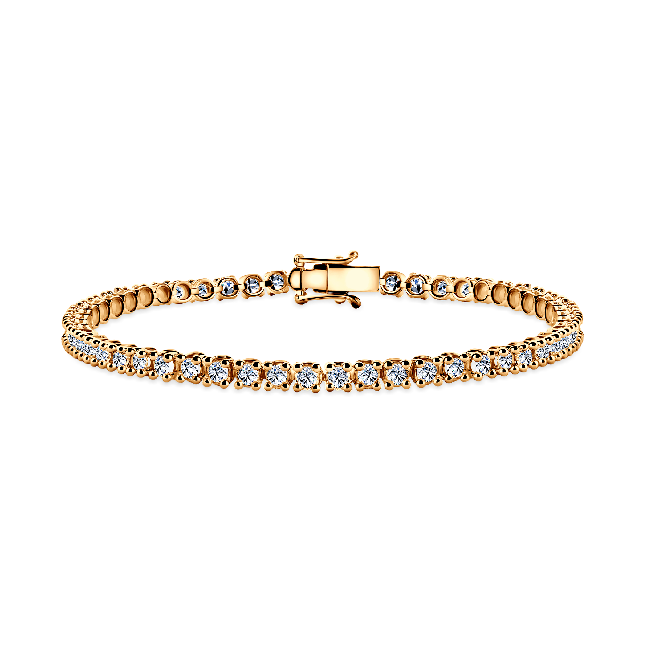 The Light 3.2mm Tennis Bracelet: Gold, Diamonds