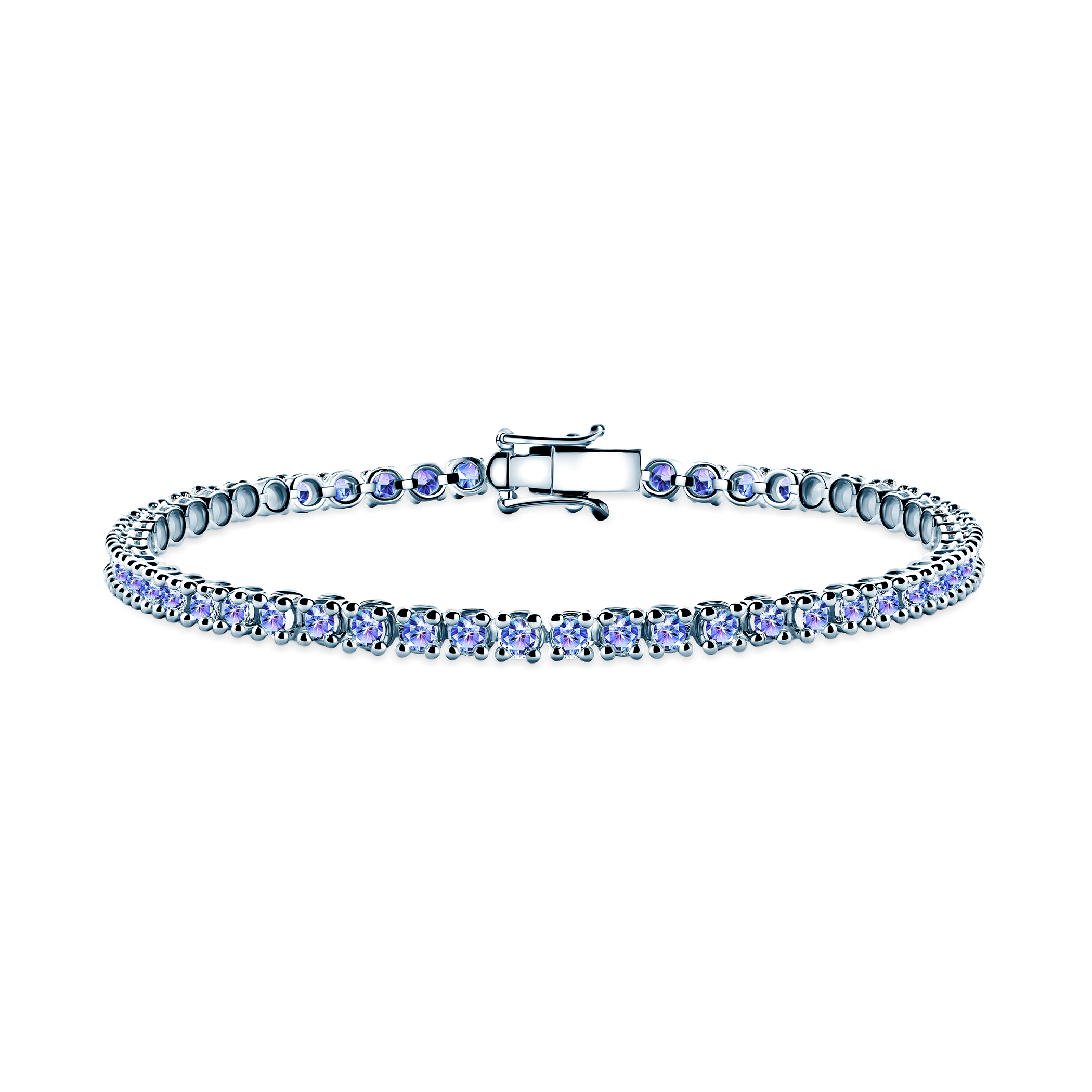 Teniska narukvica Luminy 3,2 mm: bijelo zlato, tanzaniti