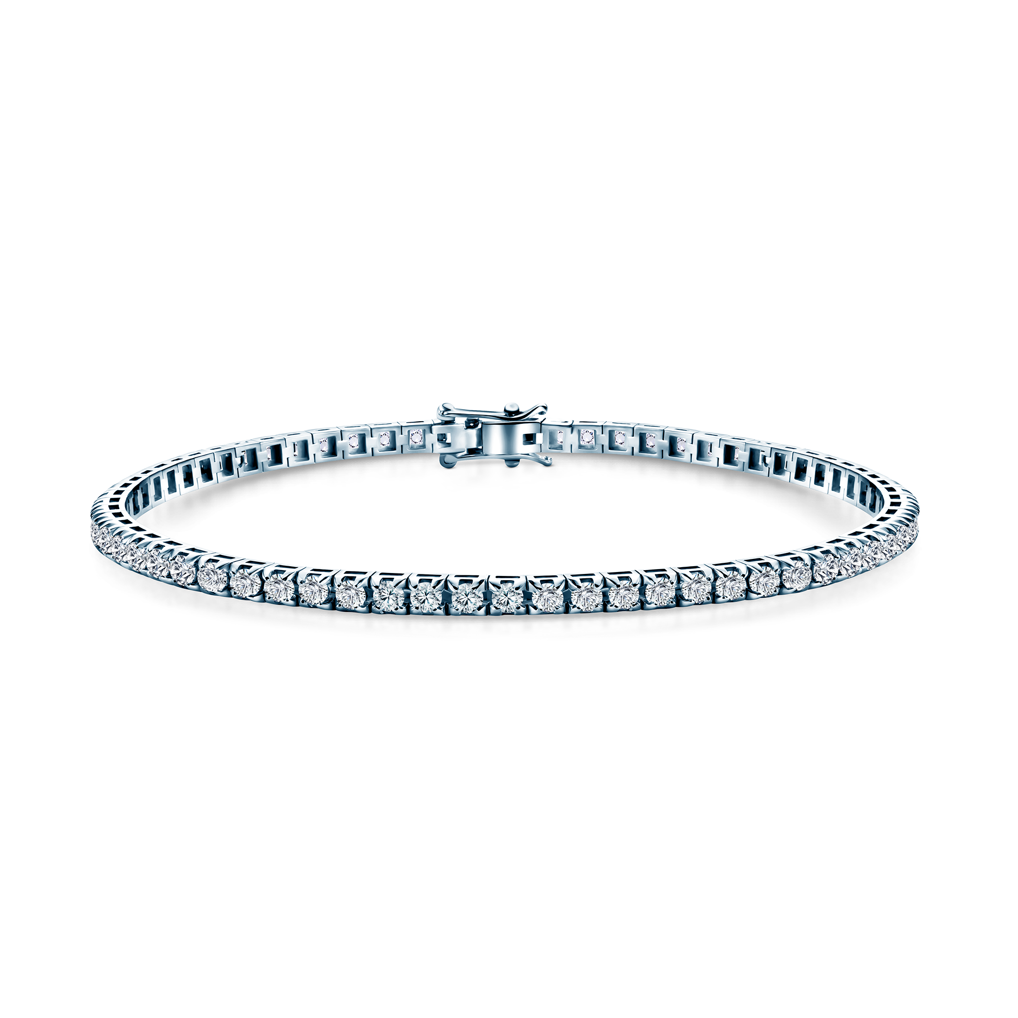 Share Your Love Tennis Bracelet 3.0mm: White Gold, Lab-Cut Diamonds