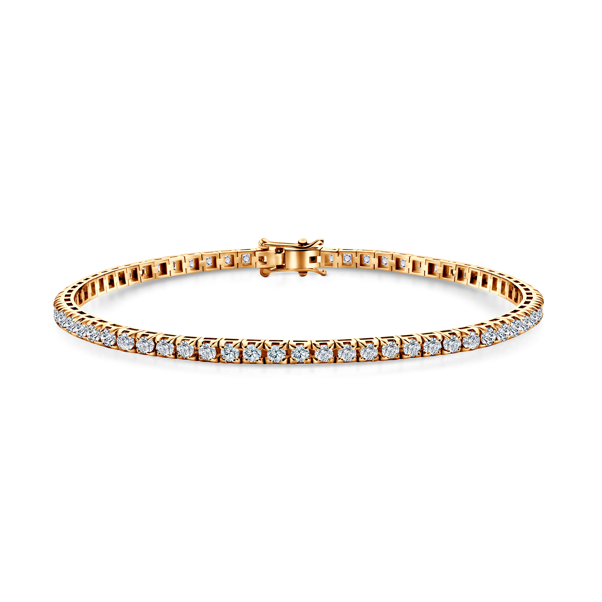Share Your Love Tennis Bracelet 3.0mm: Gold, Lab-Cut Diamonds