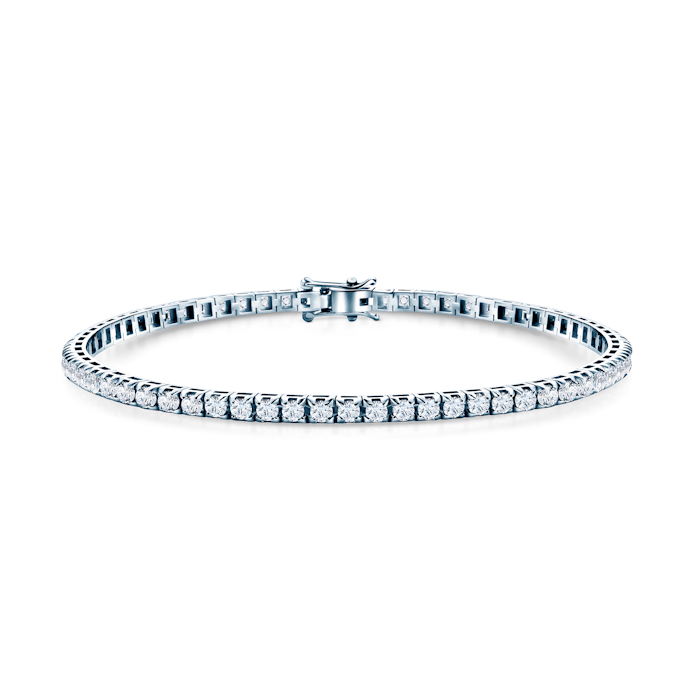Luminy tennis bracelet 3.0 mm: white gold, white sapphires