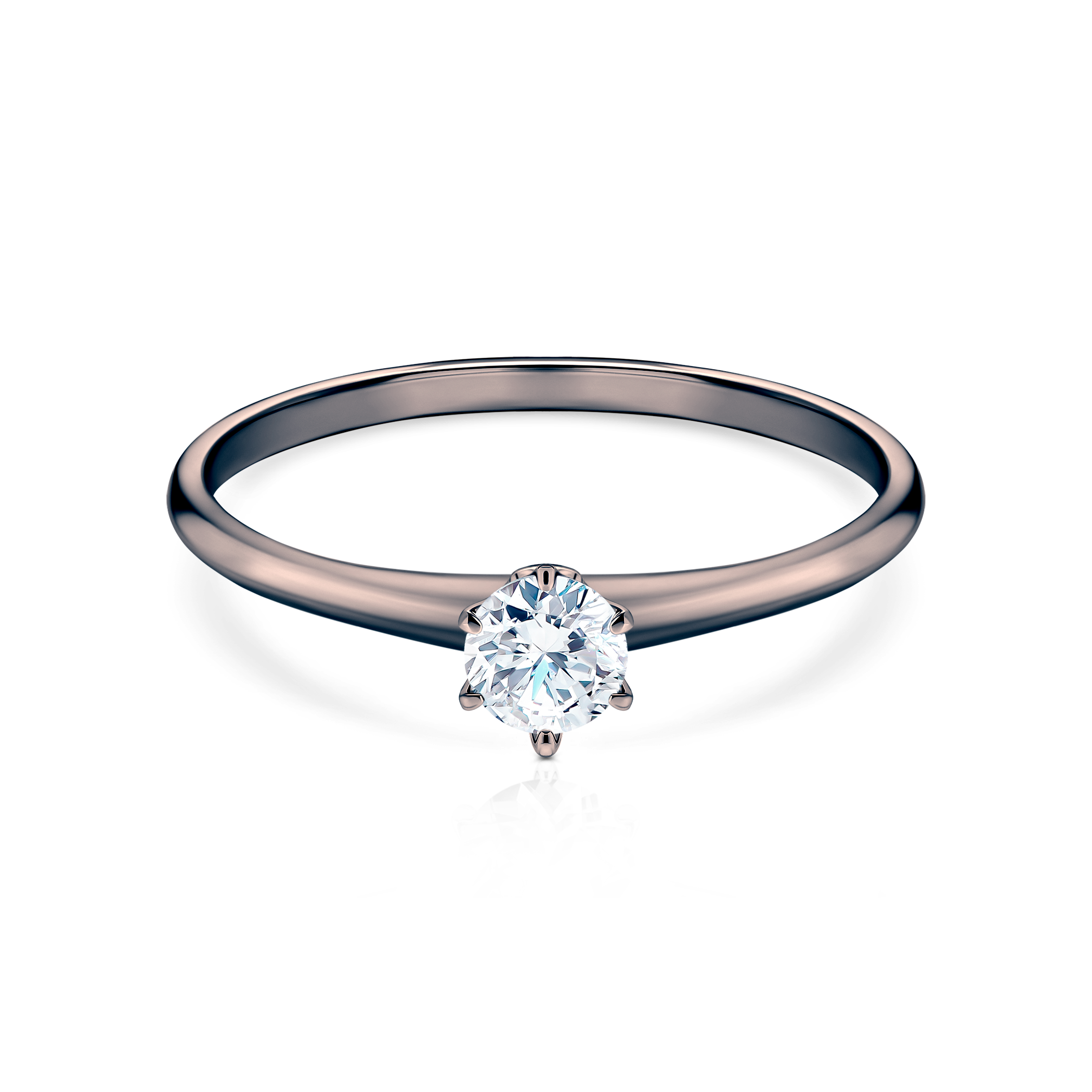 Zaručnički prsten The Journey: crno zlato, dijamant