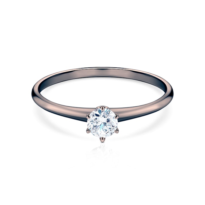 The Journey eljegyzési gyűrű: fekete arany és gyémánt