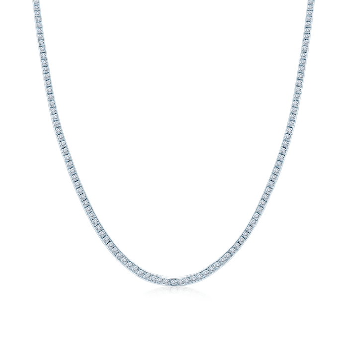 Share Your Love Tennis Necklace 2.5mm: White Gold, Lab-Cut Diamonds