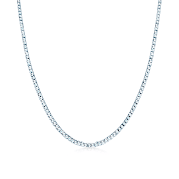 Luminy tennis necklace 2.5 mm: white gold, white sapphires