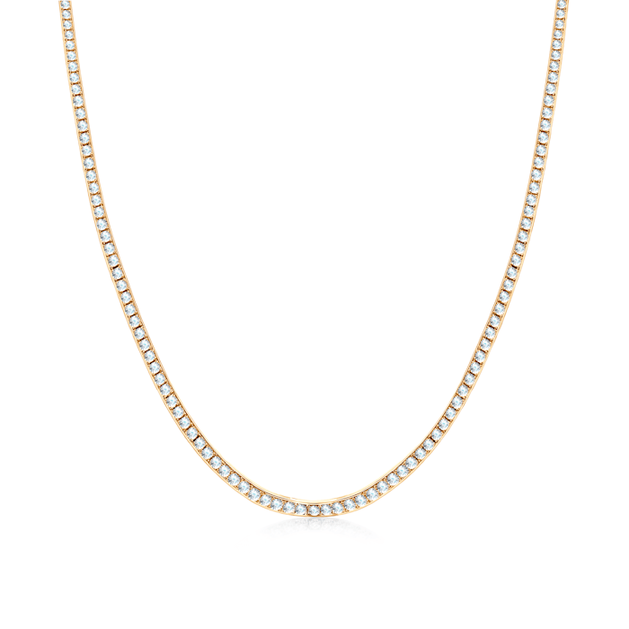 Luminy tennis necklace 2.5 mm: gold, white sapphires