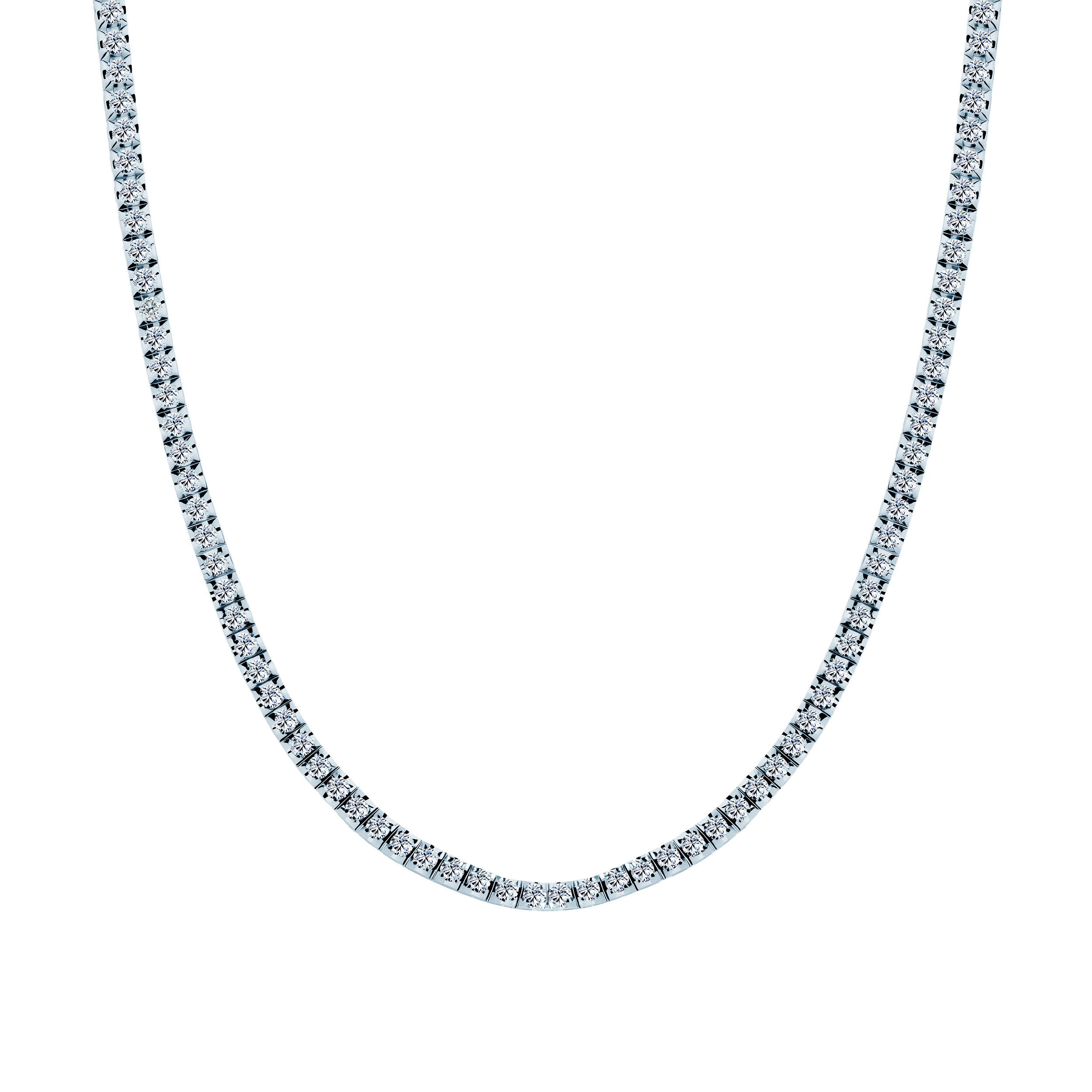 Share Your Love Tennis Necklace 3.0mm: White Gold, Diamonds