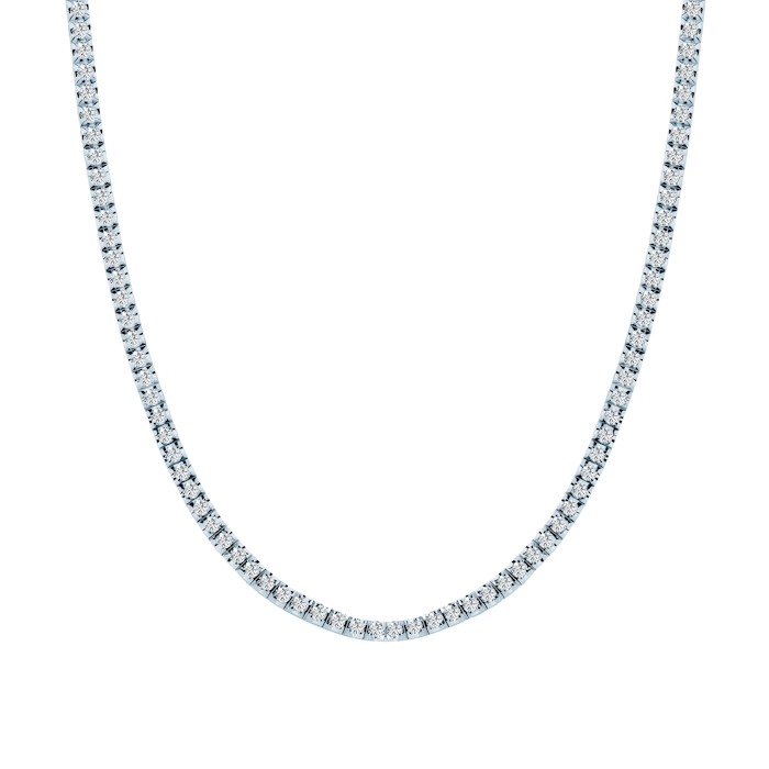 Luminy tennis necklace 3.0 mm: white gold, white sapphires