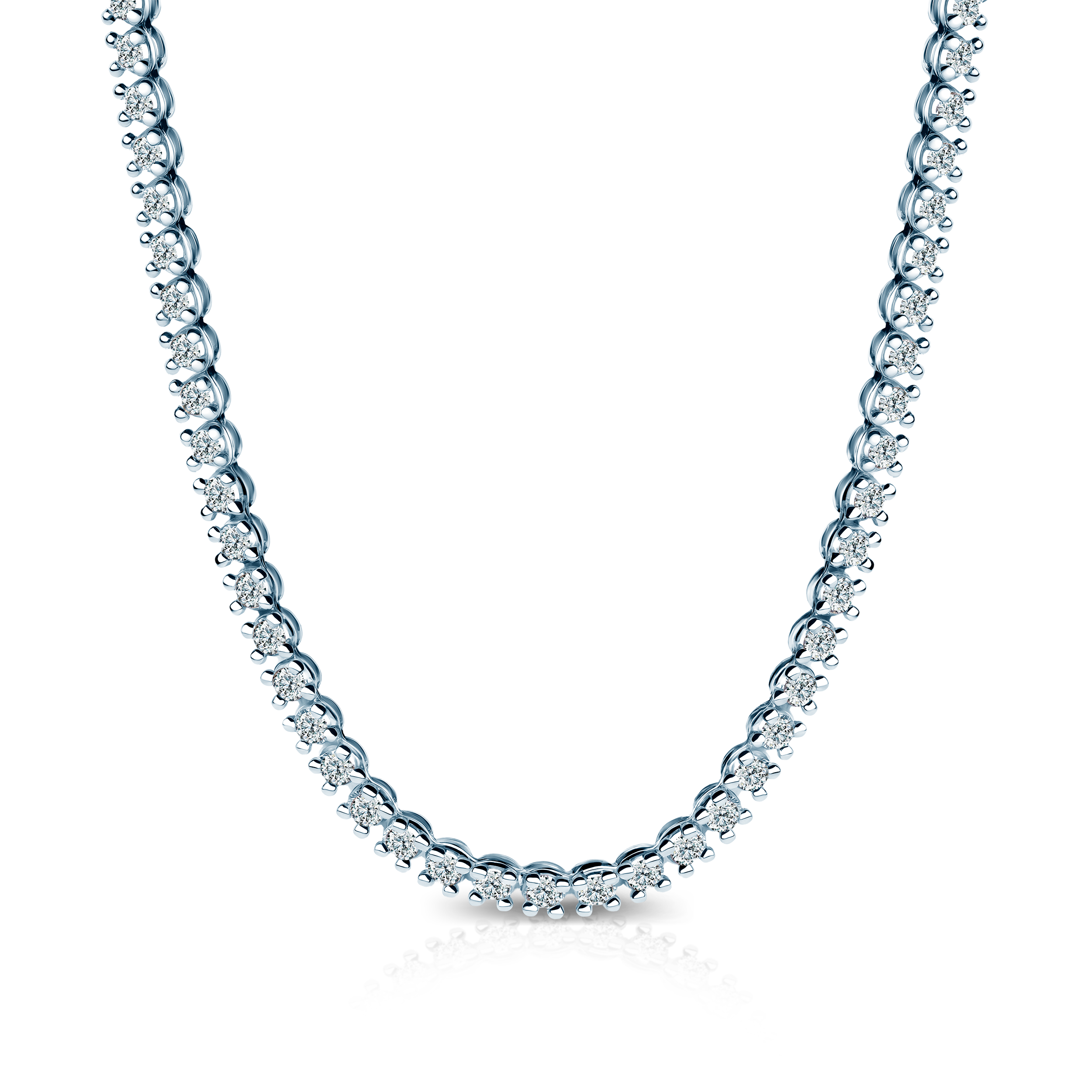 The Light 3.8mm Tennis Necklace: White Gold, Diamonds