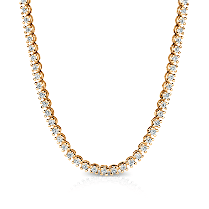 The Light Tennis Necklace 3.8mm: Gold, Diamonds