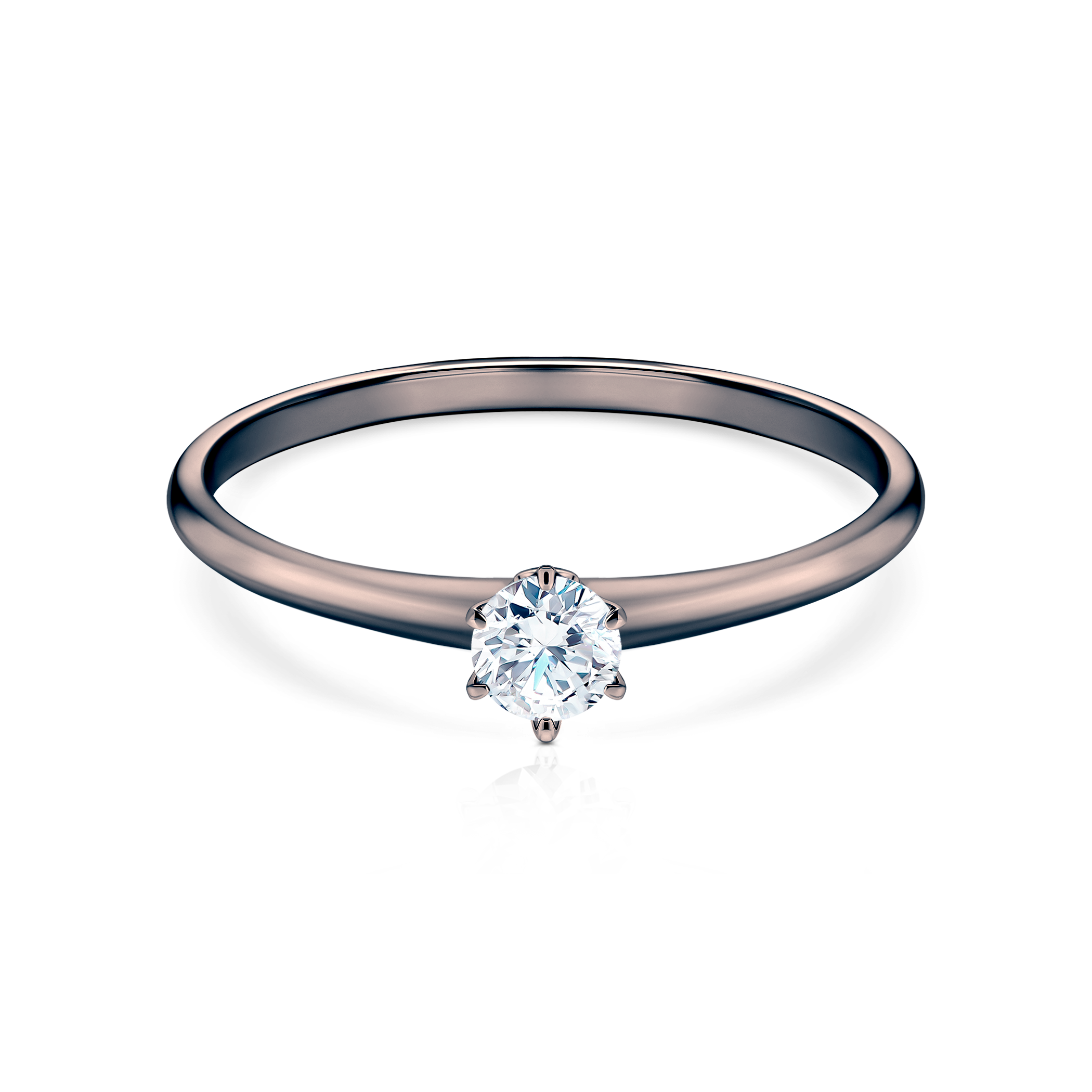 Zaručnički prsten The Journey: crno zlato, dijamant