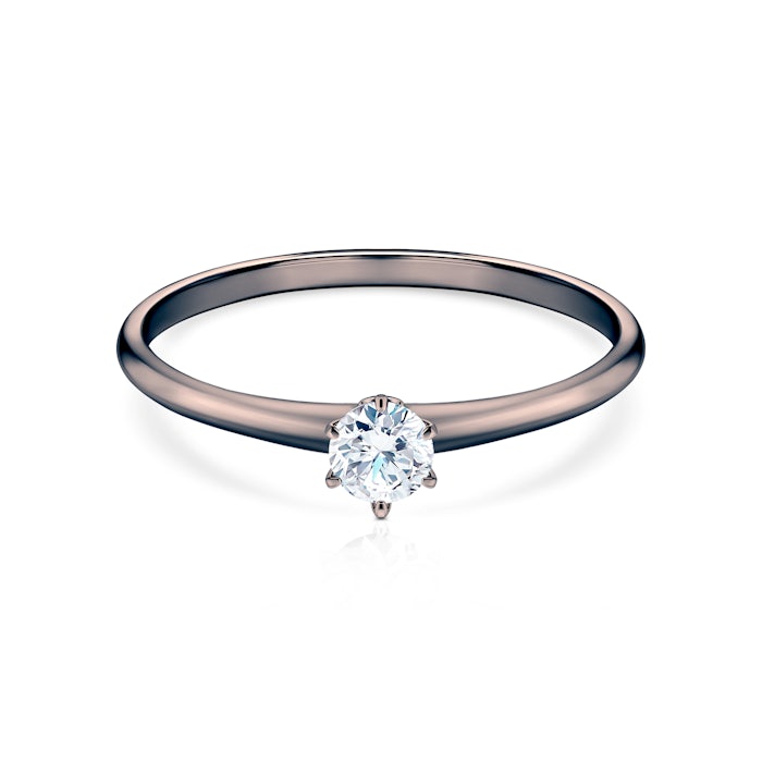 The Journey eljegyzési gyűrű: fekete arany és gyémánt