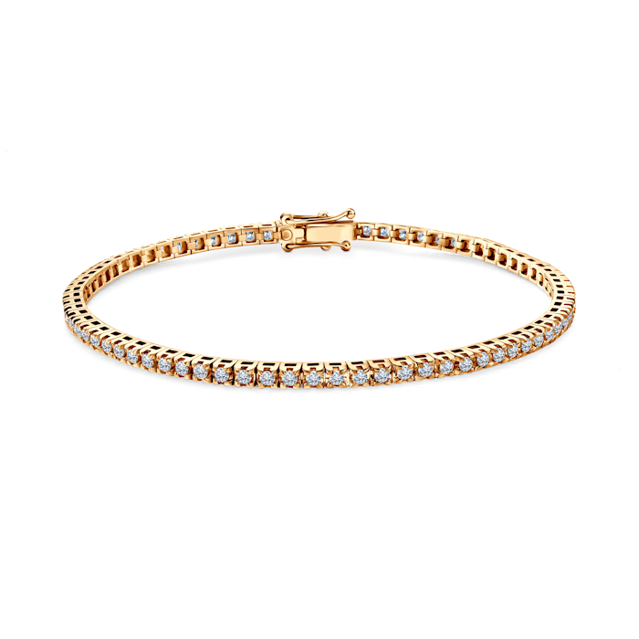 Share Your Love Tennis Bracelet 2.3mm: Gold, Diamonds