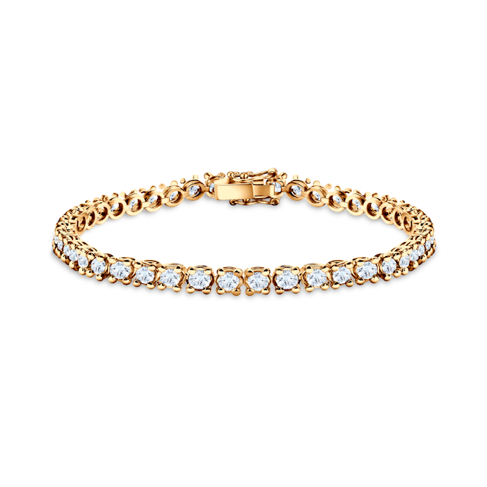 Luminy tennis bracelet 4.5 mm: gold, white sapphires