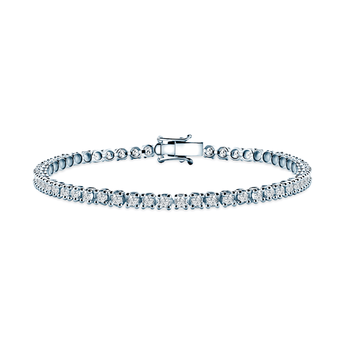 Luminy tennis bracelet 3.2 mm: white gold, white sapphires
