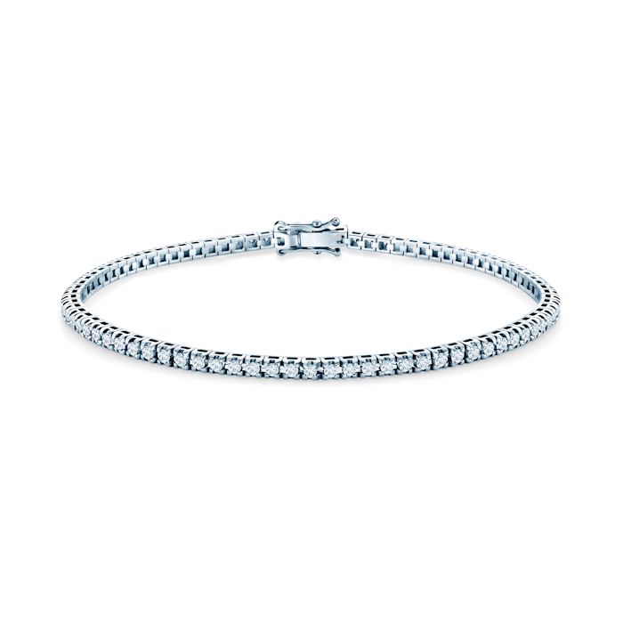 Luminy tennis bracelet 2.3 mm: white gold, white sapphires