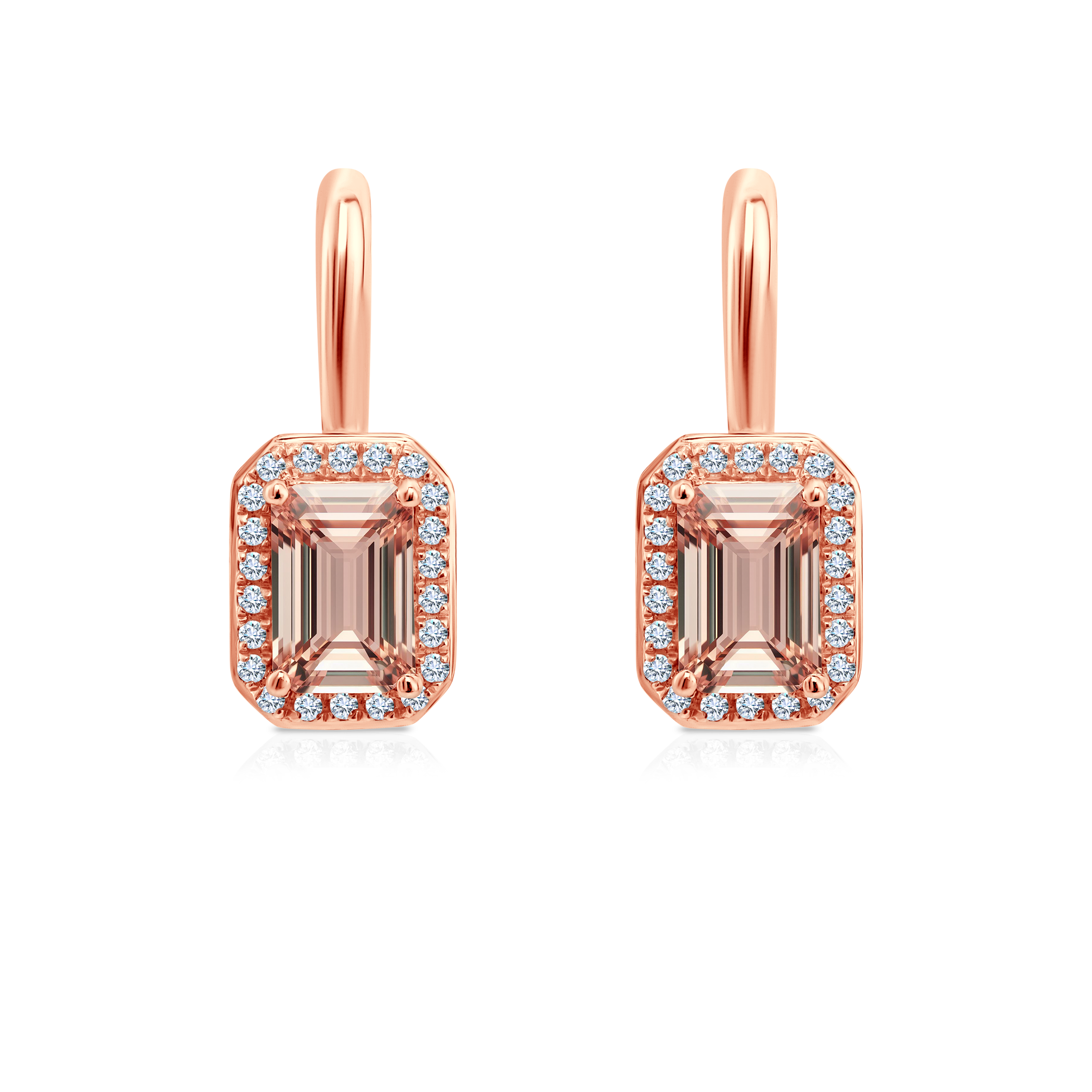 SAVICKI earrings: rose gold, morganites, diamonds