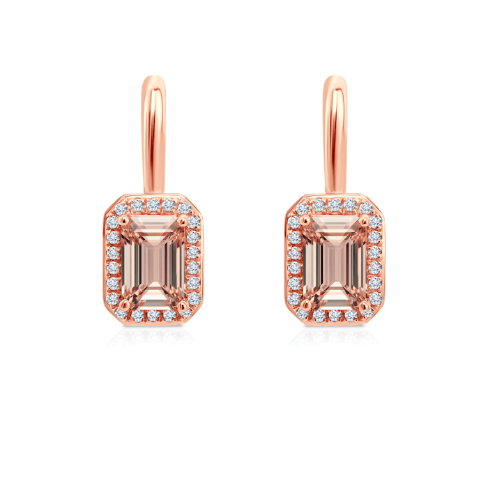 SAVICKI earrings: rose gold, morganites, diamonds