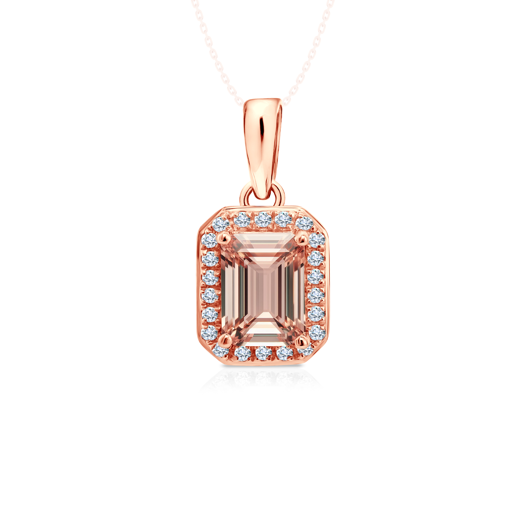 SAVICKI pendant: rose gold, morganites, diamonds