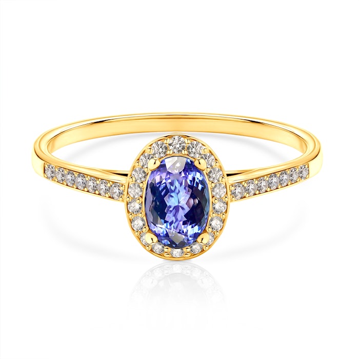 Blue Lagoon gyűrű: arany és tanzanit