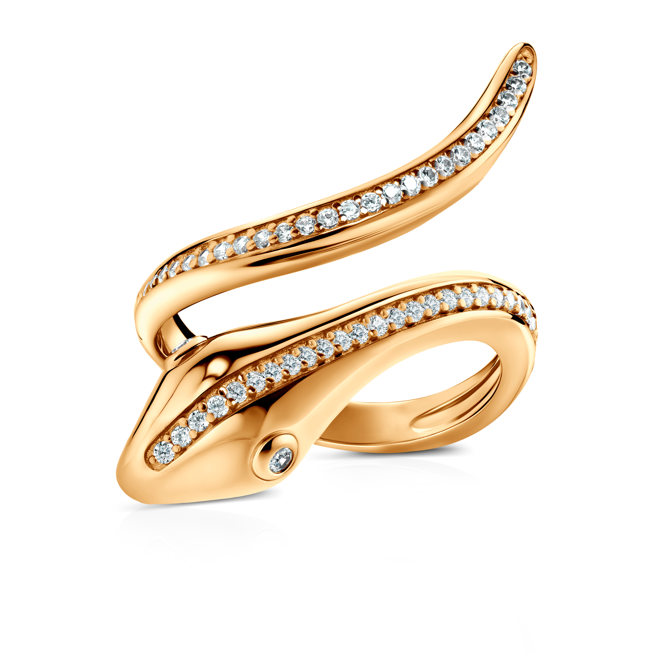 Пръстен Serpentéa, позлатено сребро