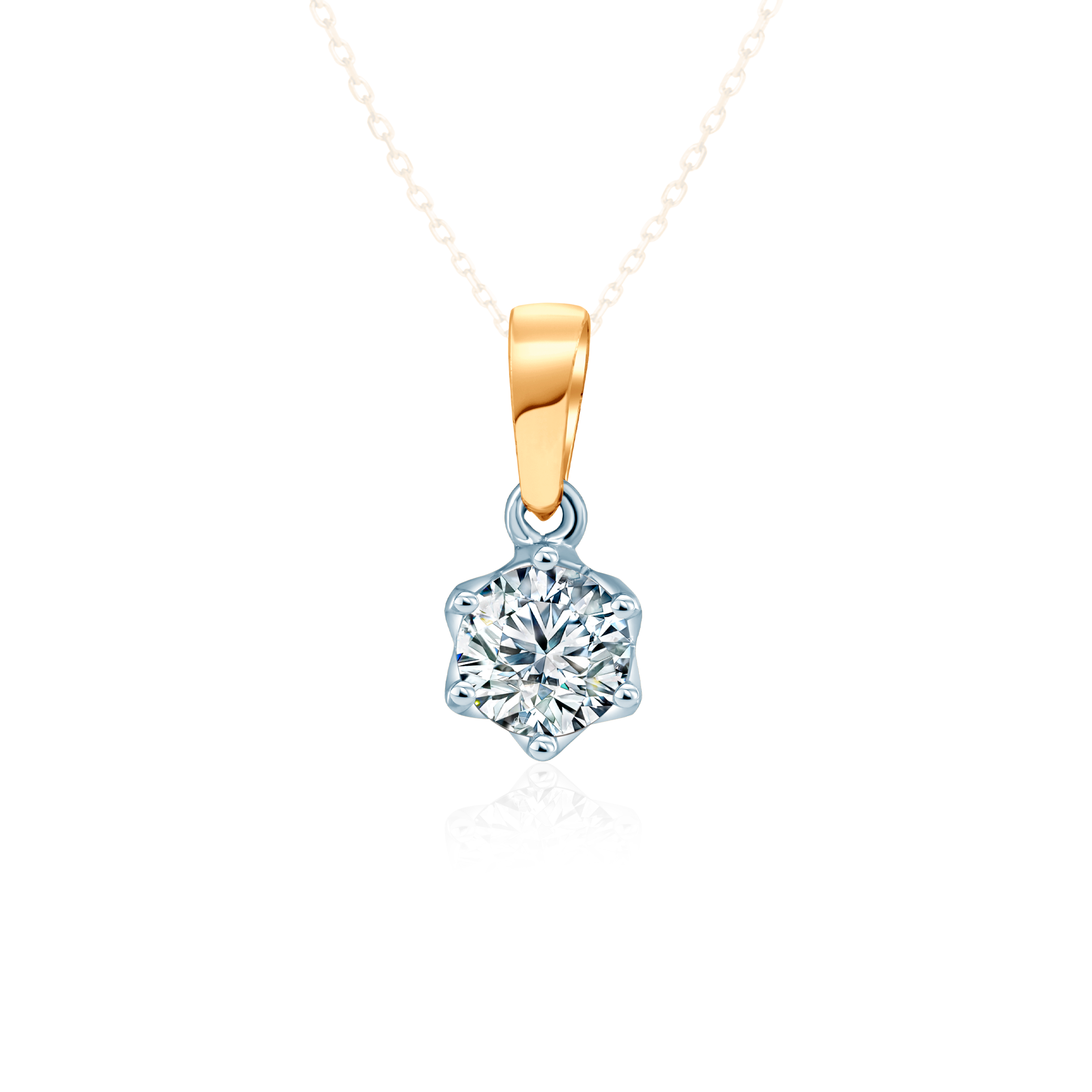 SAVICKI pendant: two-tone gold, lab-grown diamonds