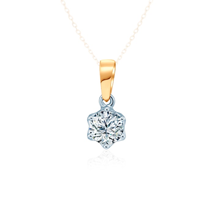 SAVICKI pendant: two-tone gold, lab-grown diamonds