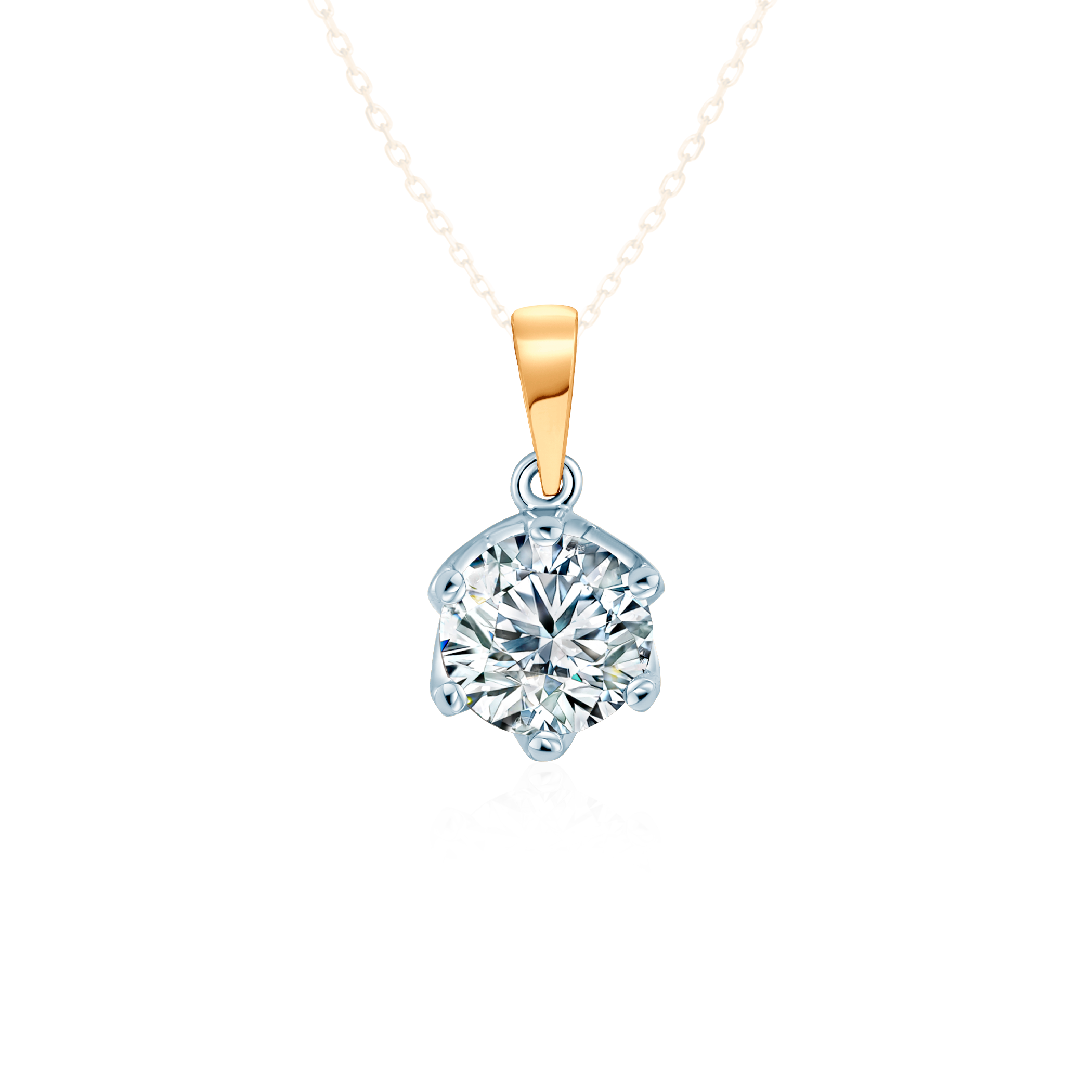 SAVICKI pendant: two-tone gold, lab-grown diamonds