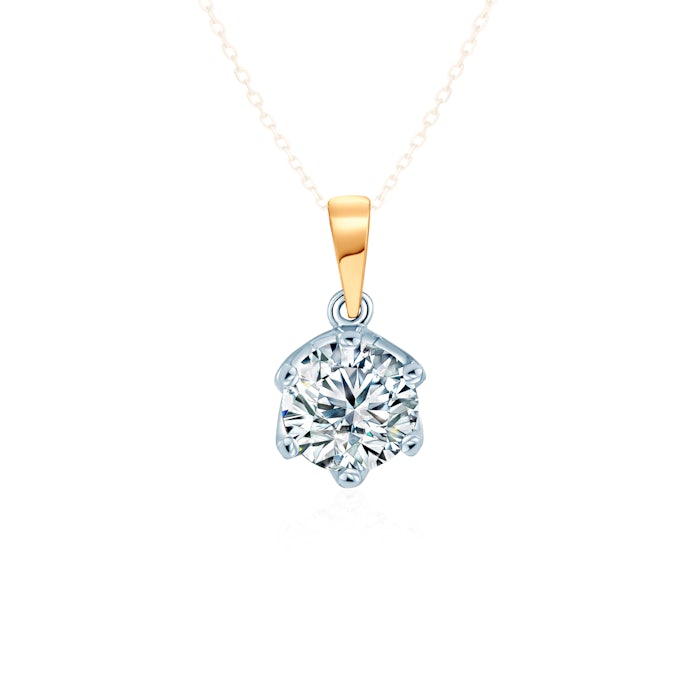 SAVICKI pendant: two-tone gold, lab-grown diamonds
