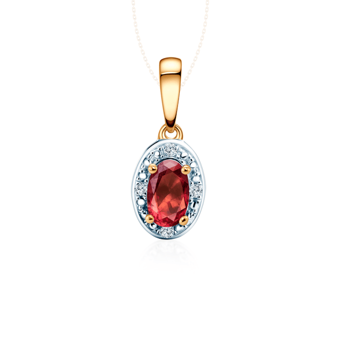 SAVICKI pendant: two-tone gold, rubies, diamonds