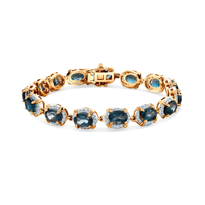 SAVICKI bracelet: two-tone gold, topazes, diamonds