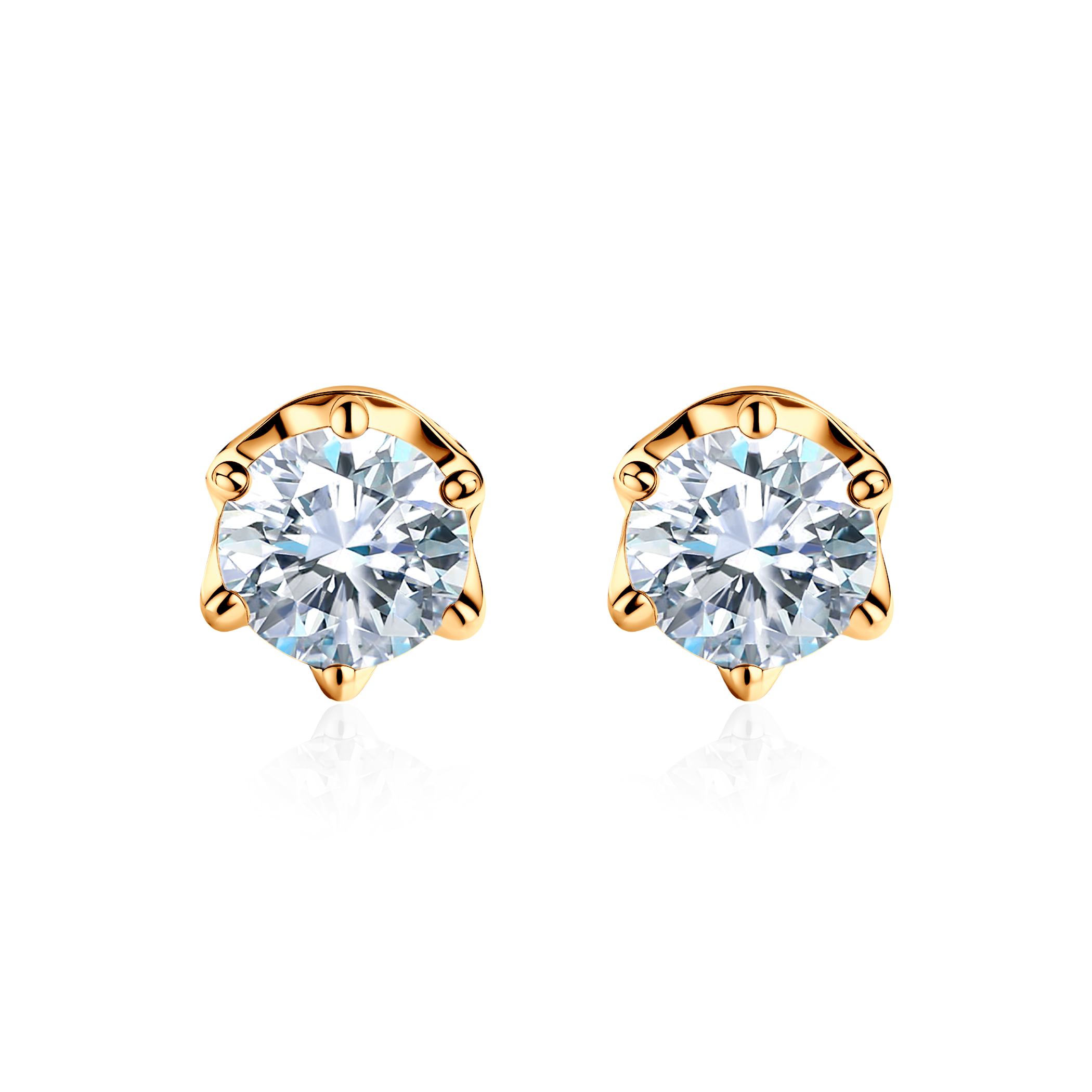 SAVICKI earrings: two-tone gold, lab-grown diamonds