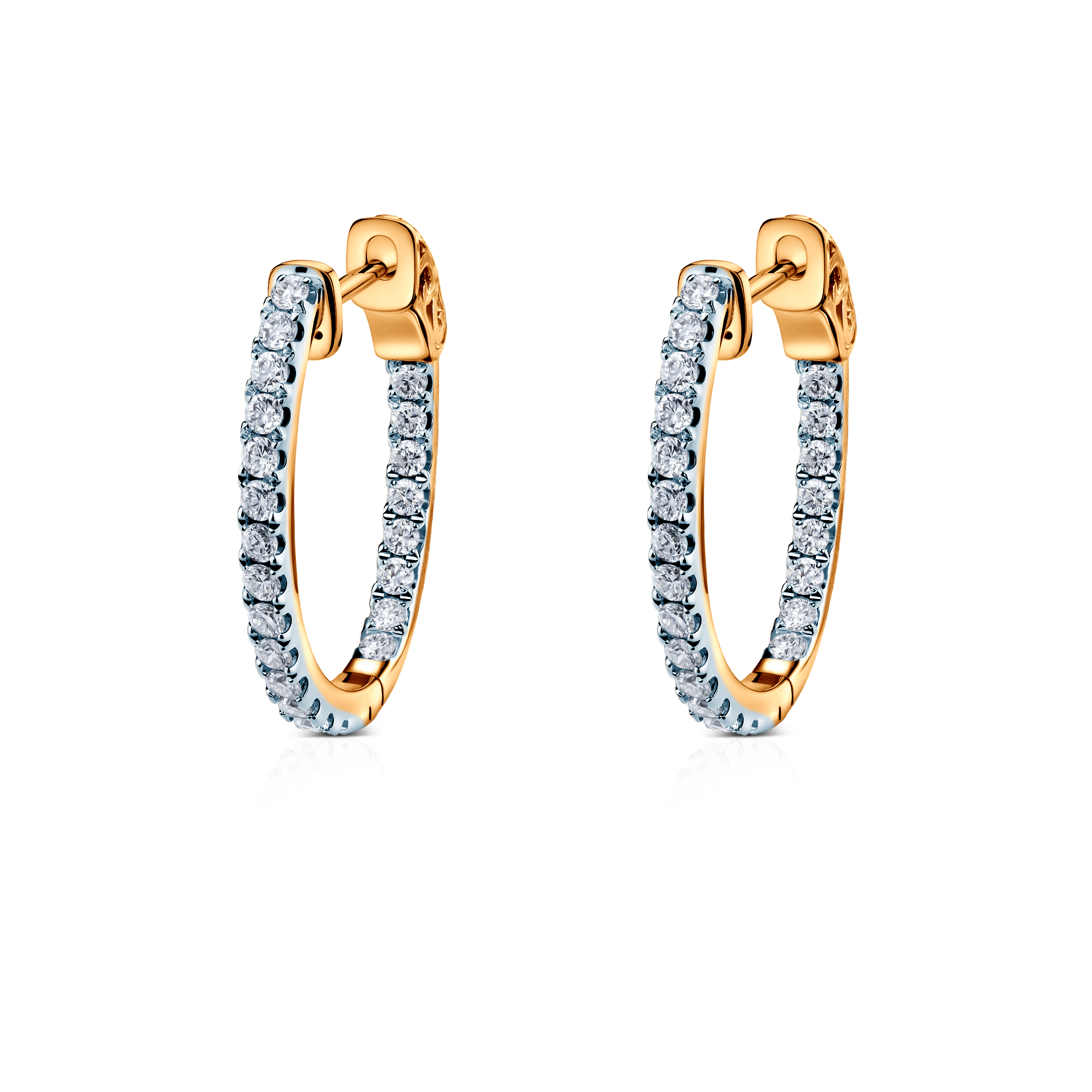 SAVICKI earrings: two-tone gold, lab-grown diamonds