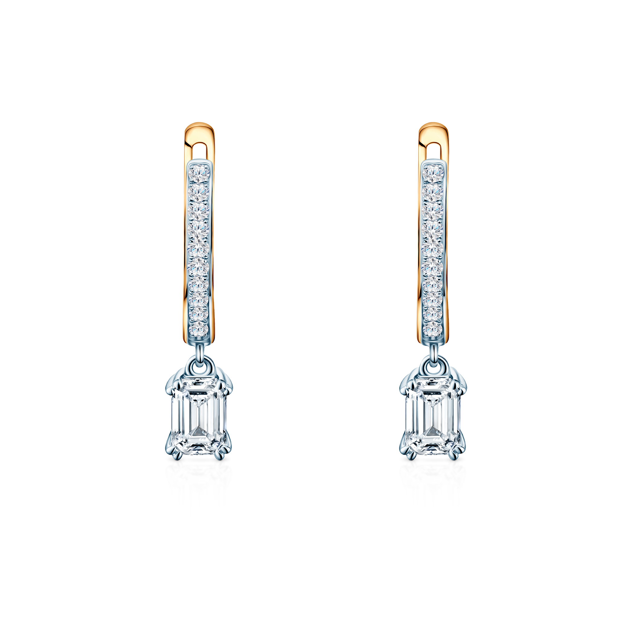 SAVICKI earrings: two-tone gold, lab-grown diamonds