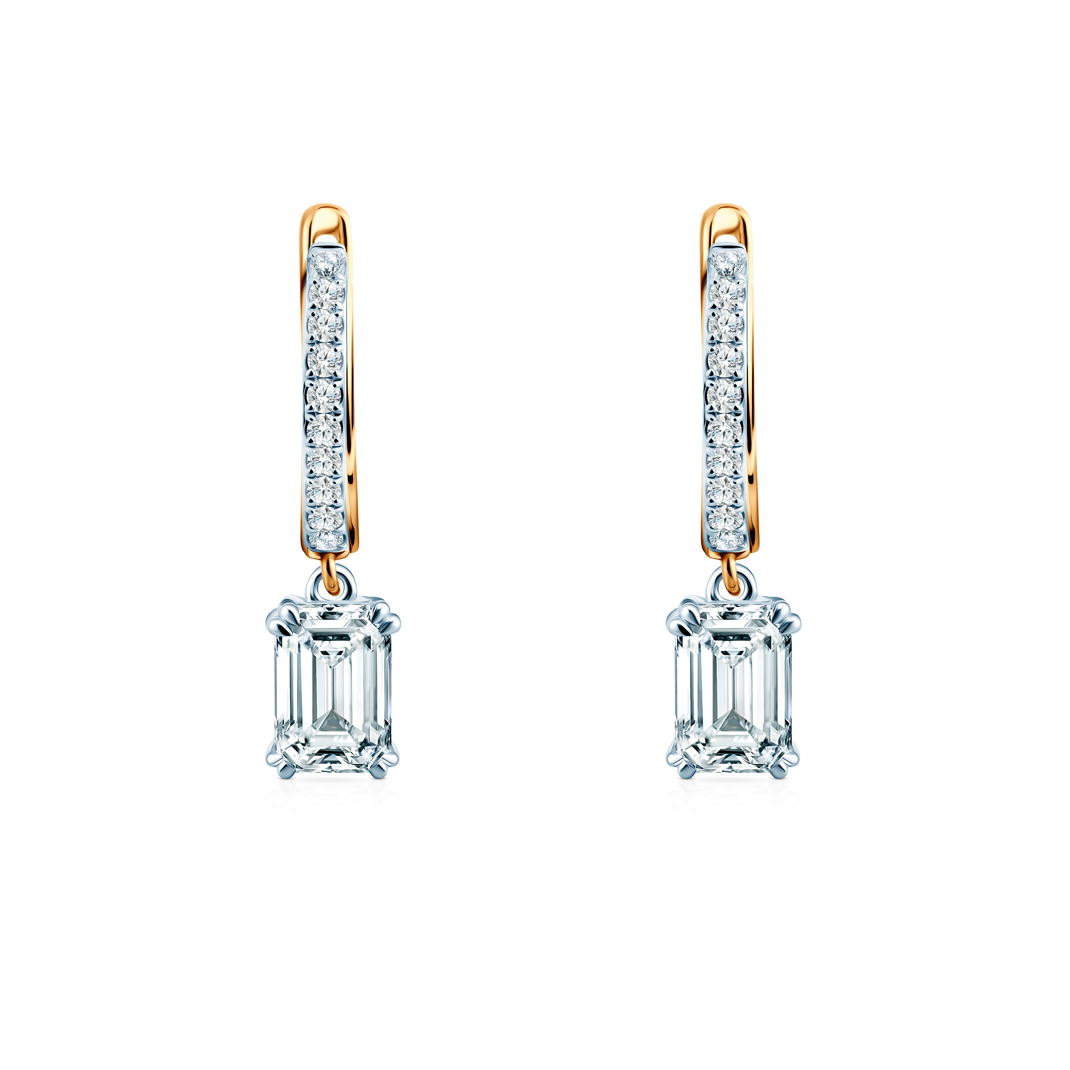 SAVICKI earrings: two-tone gold, lab-grown diamonds