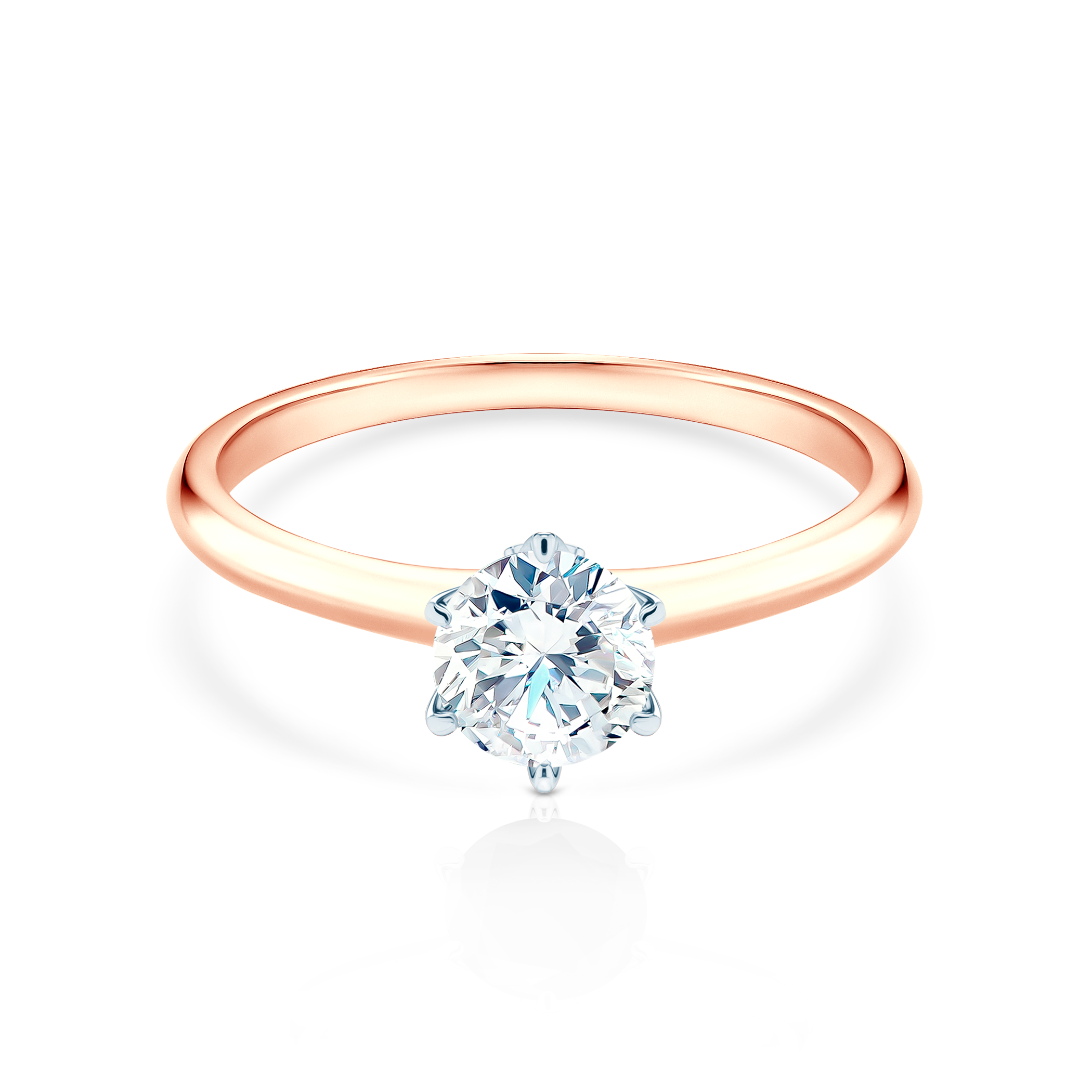 Годежен пръстен The Journey: двуцветно злато, диамант