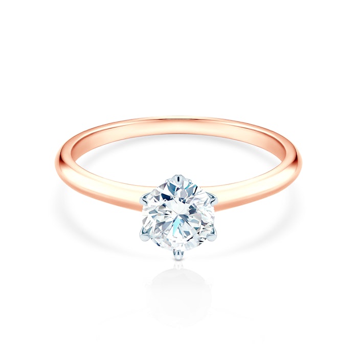 Годежен пръстен The Journey: двуцветно злато, диамант