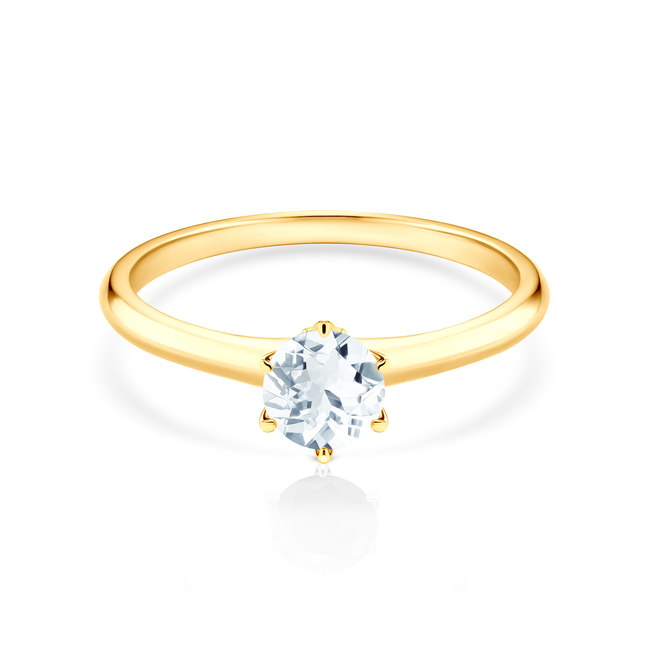 Verlobungsring The Journey: Gold, Aquamarin