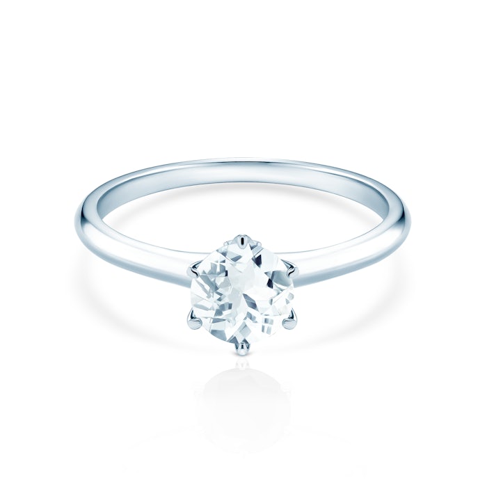 Δαχτυλίδι αρραβώνων The Journey: λευκός χρυσός, ακουαμαρίνα