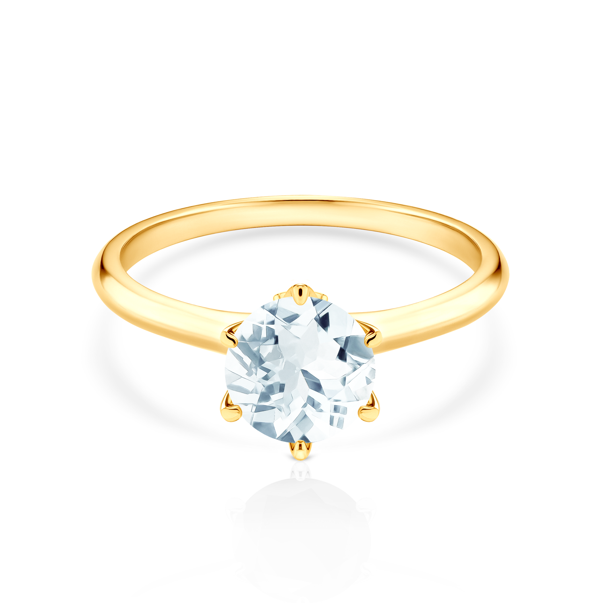 Δαχτυλίδι αρραβώνων The Journey: χρυσός, ακουαμαρίνα