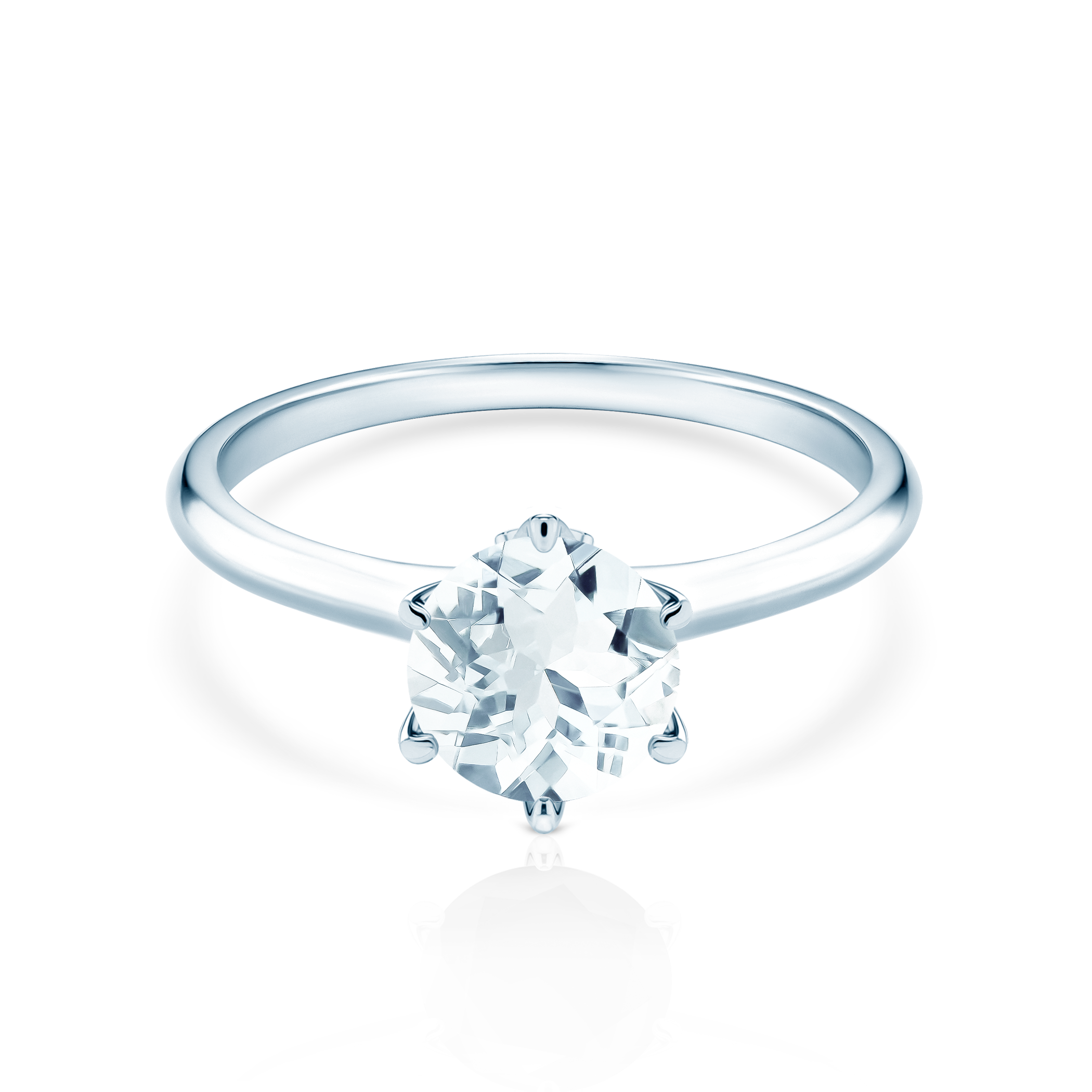 Δαχτυλίδι αρραβώνων The Journey: λευκός χρυσός, ακουαμαρίνα