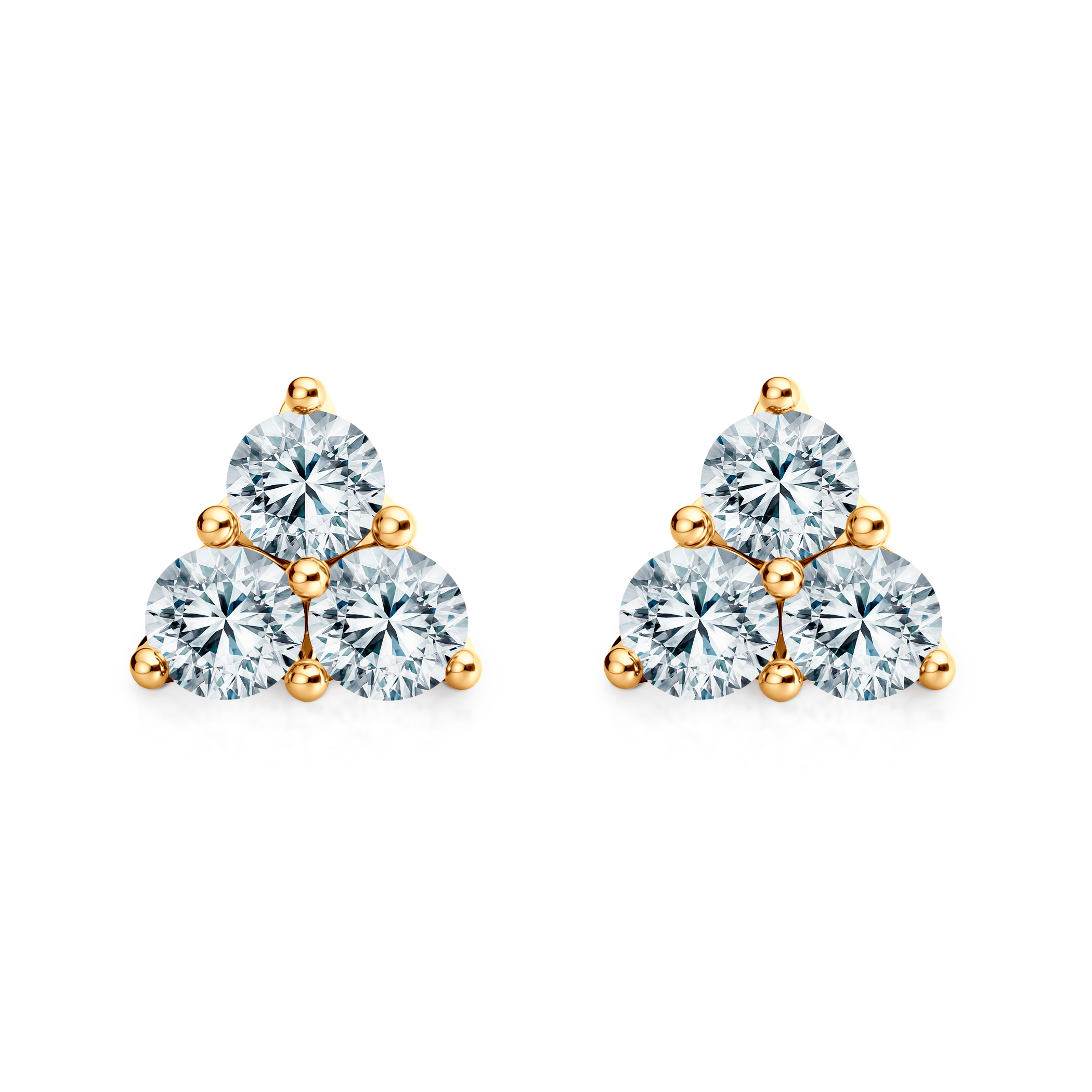 Fairytale earrings: gold, diamonds