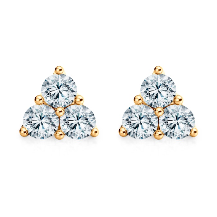 Fairytale earrings: gold, lab-grown diamonds